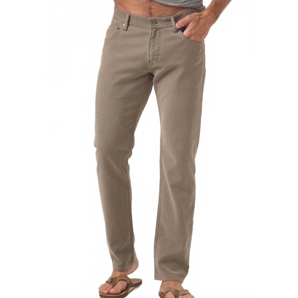 NEW THE NORMAL BRAND comfort slim-fit terry pants in taupe